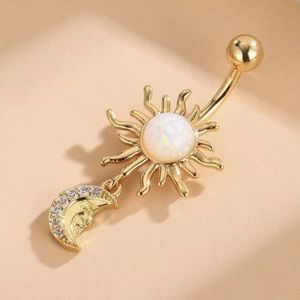 Beautiful Sun & Moon Belly Ring
